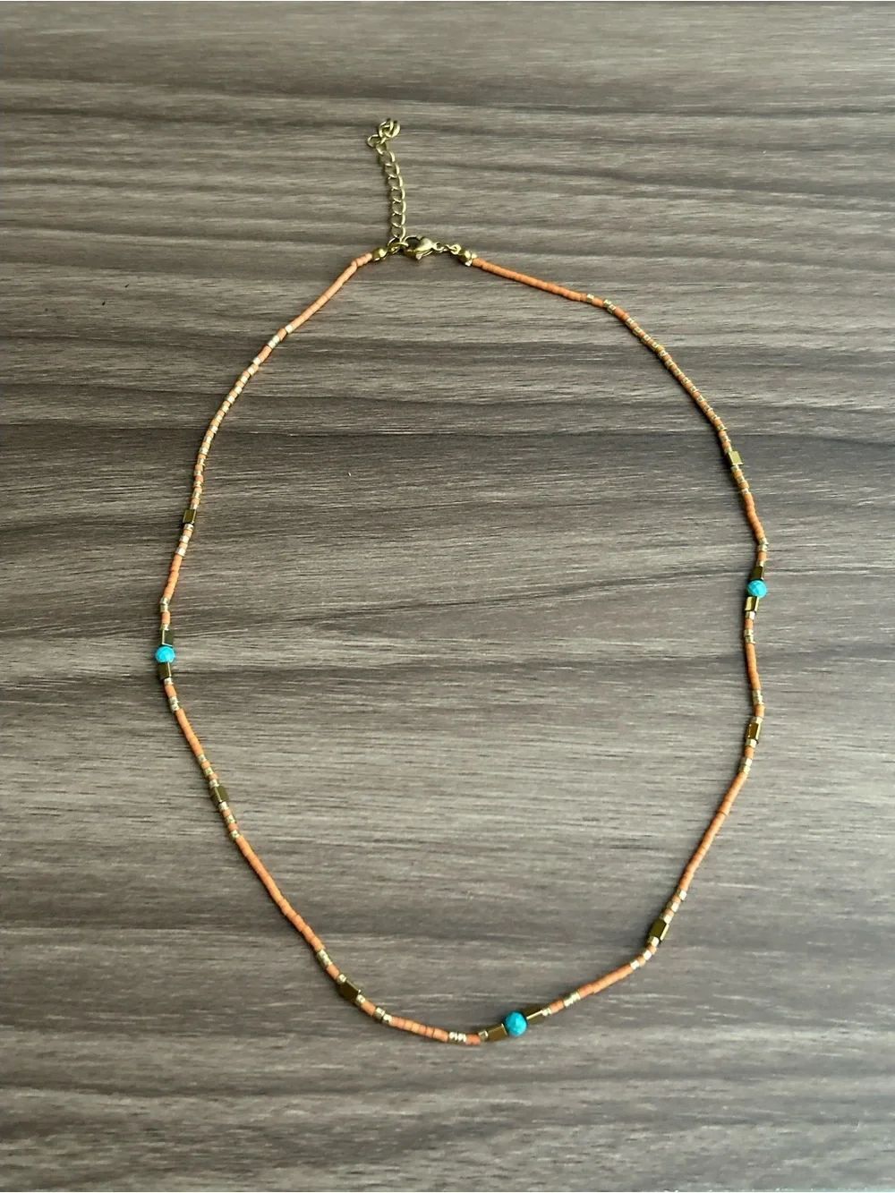 Boho beaded necklace Q1231